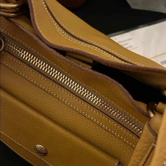Prada Mustard Yellow Leather Shoulder Bag - Picture 6 of 14